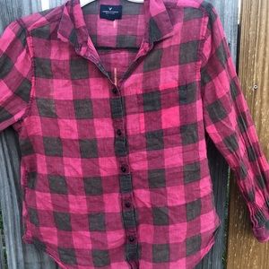 Pink and grey flannel